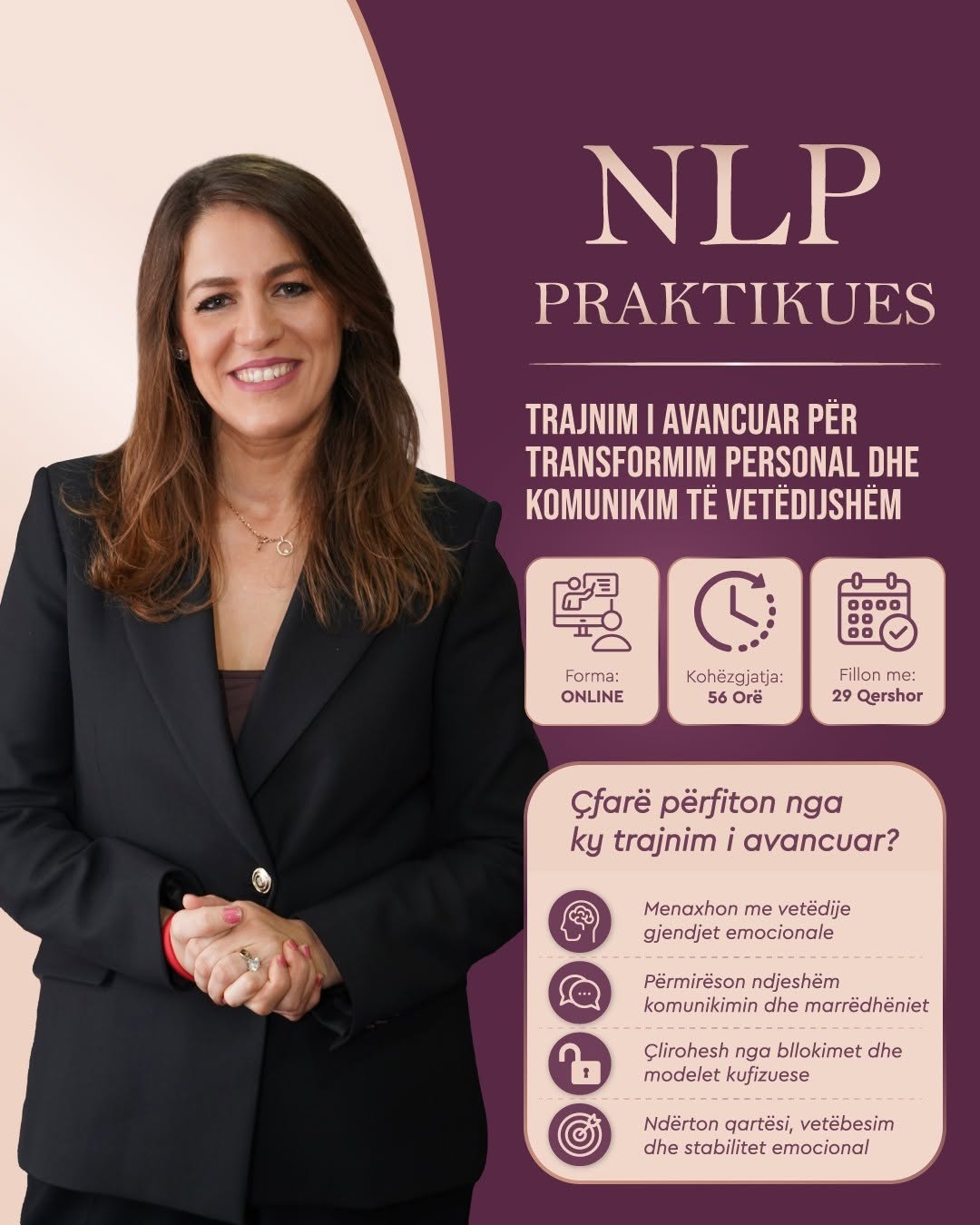 NLP Praktikues campaign design for Kim Berisha